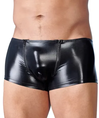 Boxer hommes wetlook avec tirette