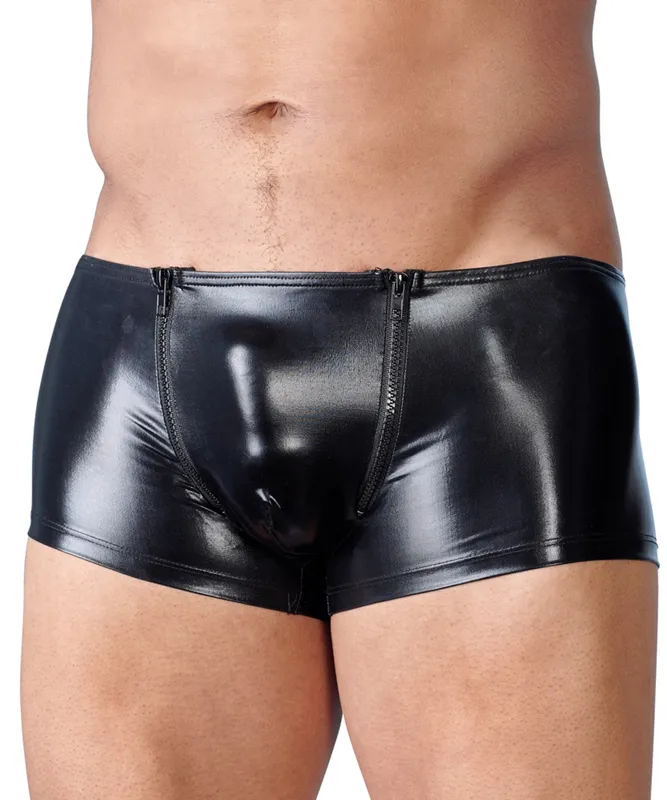 Boxer hommes wetlook avec tirette