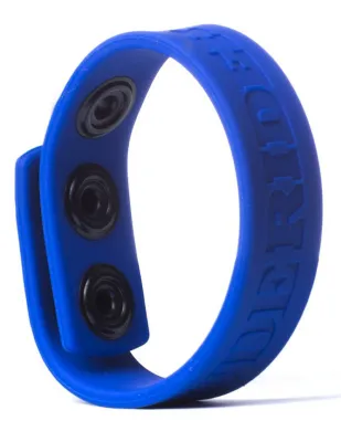 Anneau pénien ajustabmle en silicone 3 SNAP Bleu