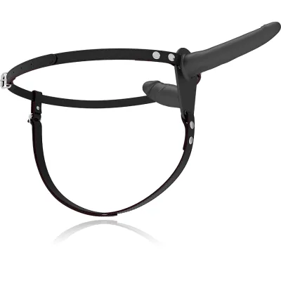 Gode Ceinture Double Pénétration Vibrant Noir 15cm - Fetish
