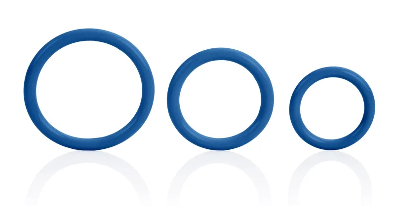 Tri-Rings Cockring Bleu