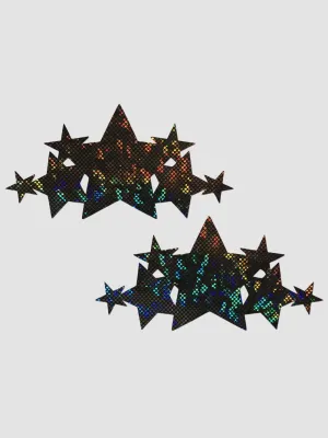 Autocollants Demi Set Glitter Étoile Noire