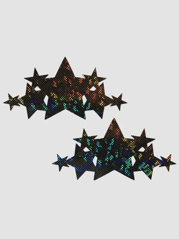 Autocollants Demi Set Glitter Étoile Noire