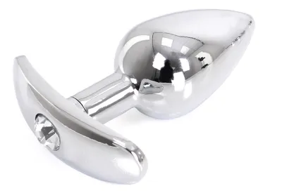 Plug Bijou Anal avec Base arrondie CURVE 6 x 2.8 cm - Bijou transparent