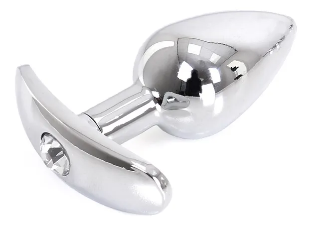 Plug Bijou Anal avec Base arrondie CURVE 6 x 2.8 cm - Bijou transparent