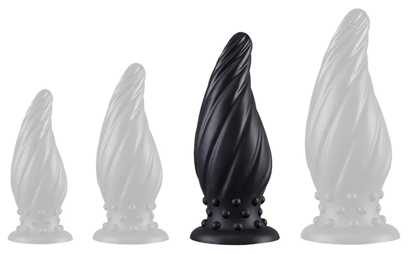 Plug Silicone SPIRAL PIK L 18.5 x 7.2cm Noir