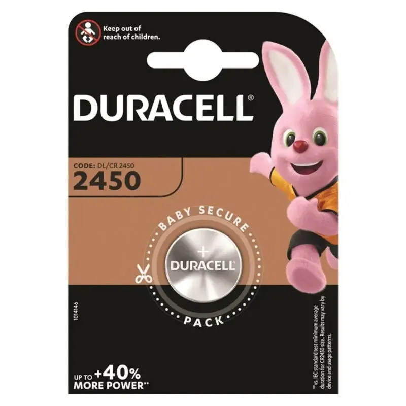 Pile Bouton Lithium CR2450 3V - Duracell