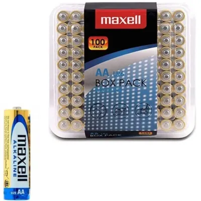 Piles Alcalines AA LR6 Pack de 100 - Maxell