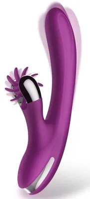 Vibro Rabbit VIBRATING DOUBLE 10 x 3.5cm Violet