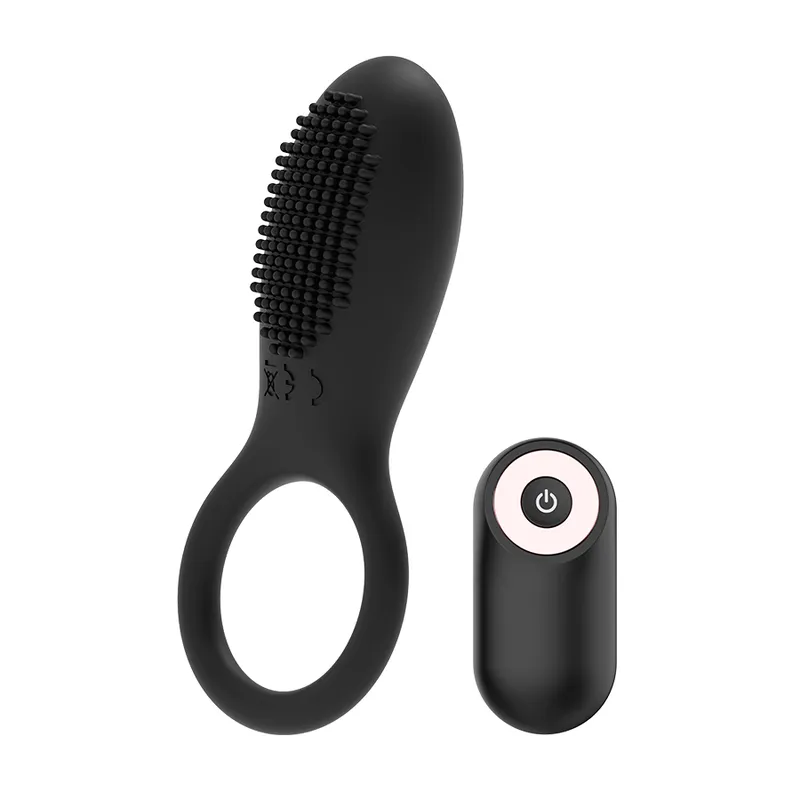 Cockring Vibrant Chic Desire Télécommandé Noir/Or - Coquette
