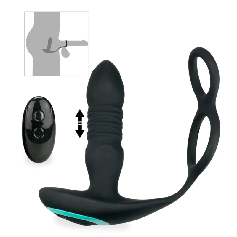 Vibromasseur anal Stimulateur de prostate va-et-vient télécommandé Free Ride - Noir