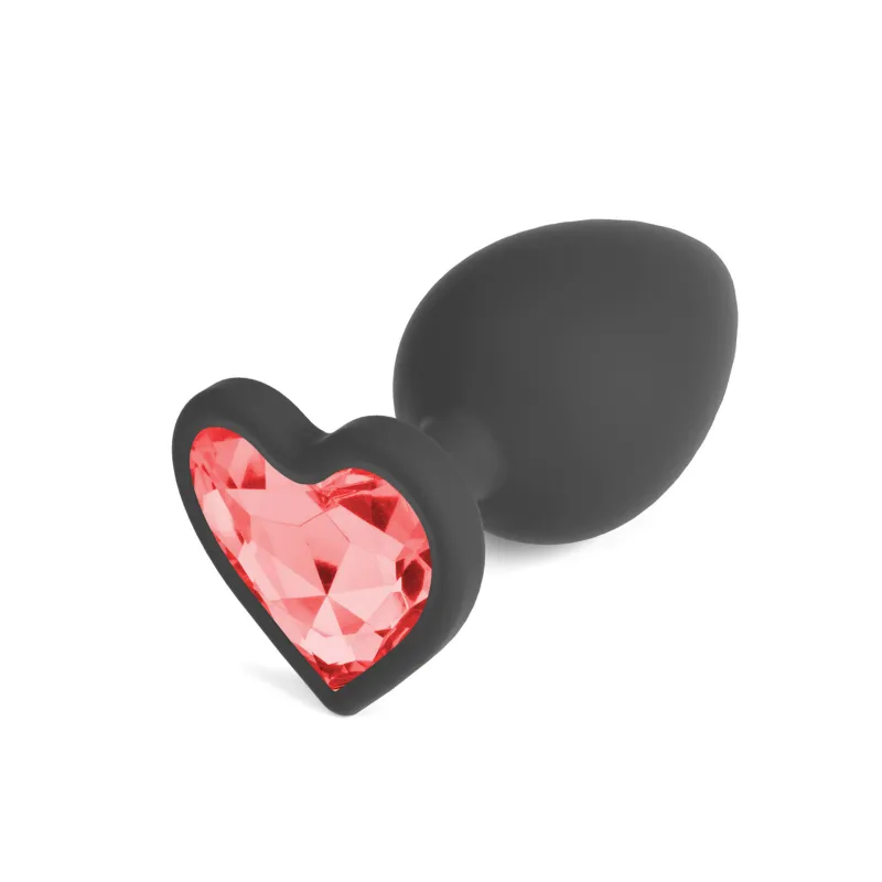 Plug Large Cuore avec 4 Strass Cœur Interchangeables