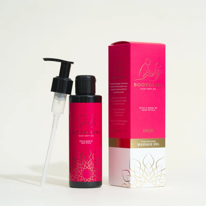 Huile de massage 2 en 1 silicone BodyGliss -   Pétales de rose