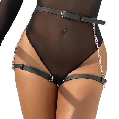 Harnais Ceinture Chaîne Subblime Cuir Noir - Subblime