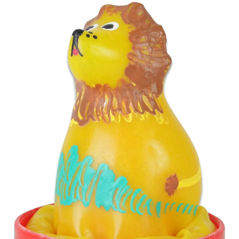 Préservatif Fantaisie Peint à la Main Lion Assis - Condomerie
