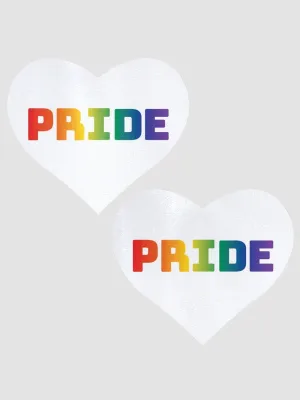 Caches-Tétons Love Coeur Blanc Pride