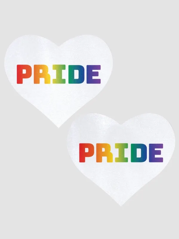 Caches-Tétons Love Coeur Blanc Pride