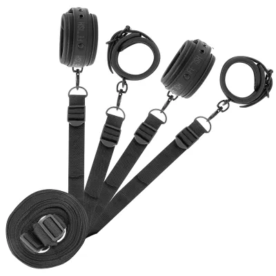 Kit Attaches Lit Menottes Poignets Chevilles - Fetish Submissive