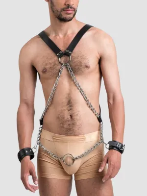 Harnais de corps avec menottes et cockring Deluxe