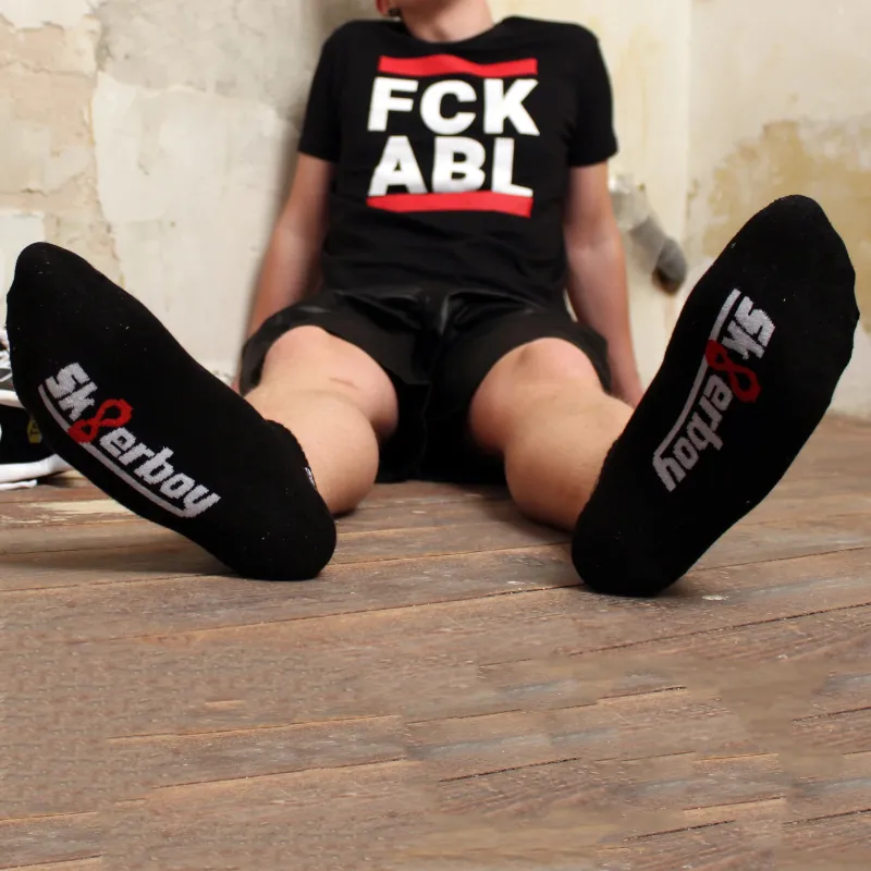 Chaussettes basses noires QUARTER Sk8erboy