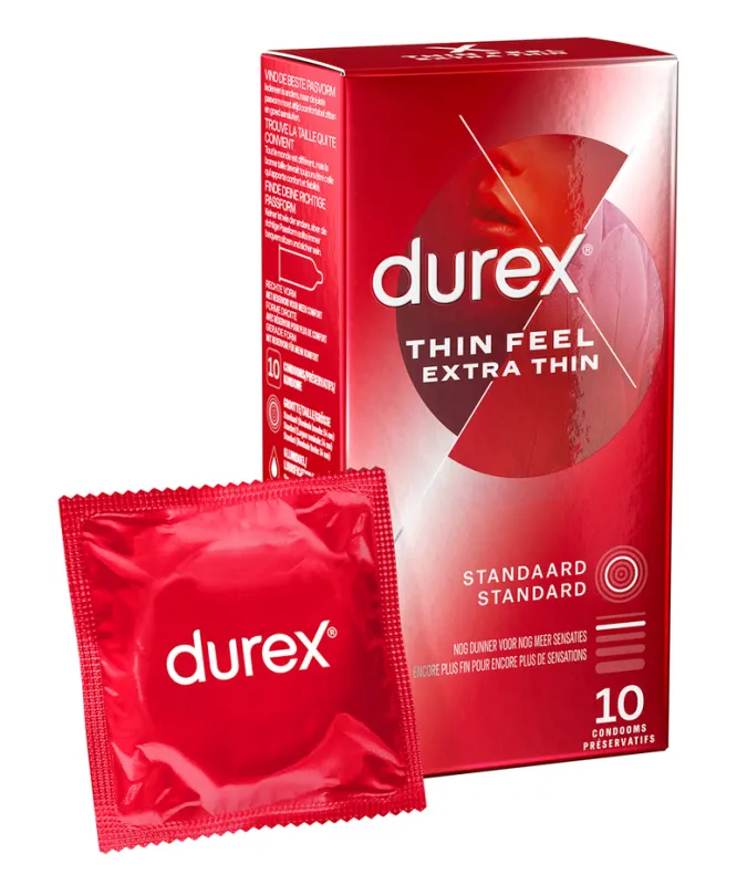 Durex Préservatifs DUREX THIN FEEL EXTRA THIN 54mm x10
