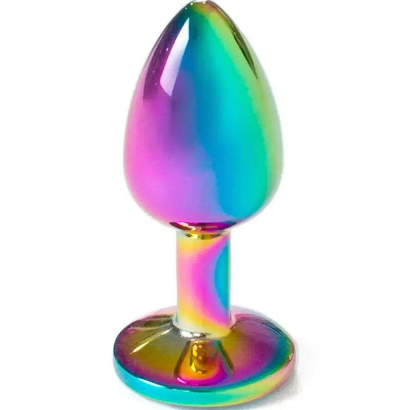 Plug anal en métal arc-en-ciel 7 cm - Secret Play