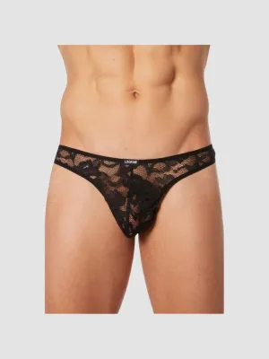 String Sensuality Dentelle LM706 Noir