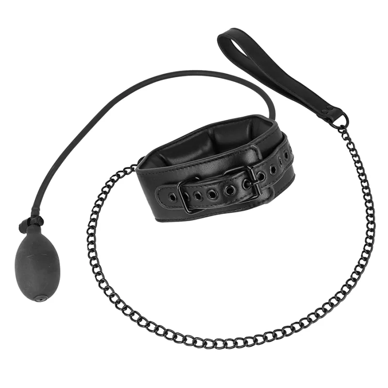 Collier BDSM Gonflable avec Chaîne - Fetish Submissive