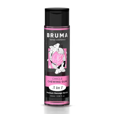 Huile de massage chauffante saveur bubblegum 100ml - Bruma