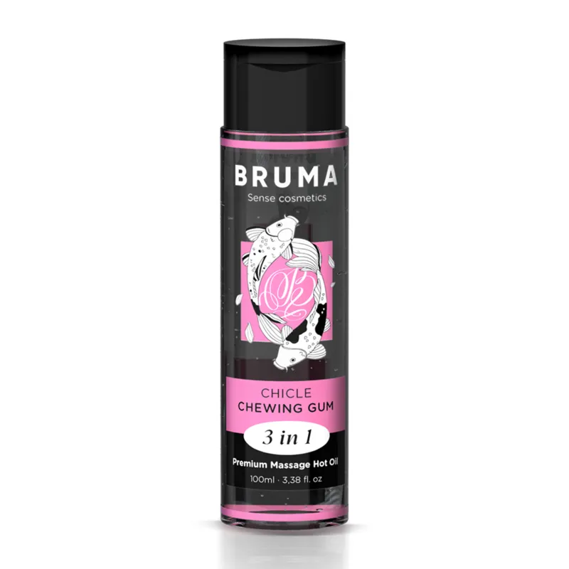 Huile de massage chauffante saveur bubblegum 100ml - Bruma