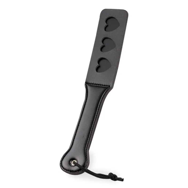 Paddle BDSM en similicuir avec cœurs