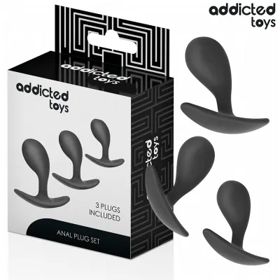 Lot 3 Plugs Anaux Progressifs Modèle 3 - Addicted Toys