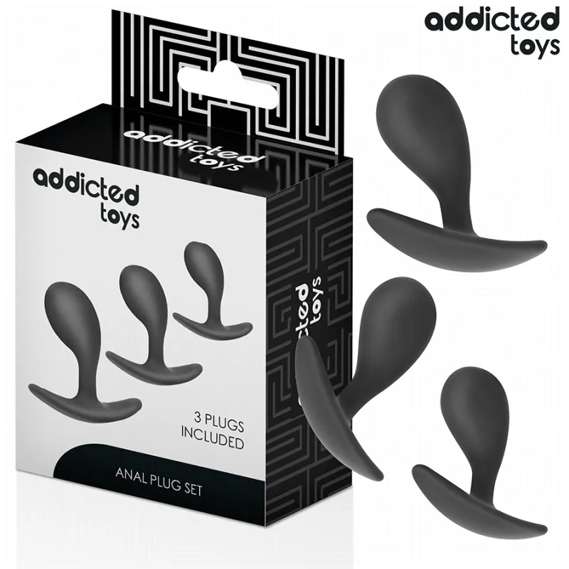 Lot 3 Plugs Anaux Progressifs Modèle 3 - Addicted Toys