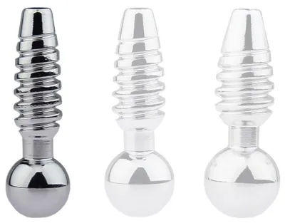Plug pénis percé SCREW 2.5cm - Diamètre 8mm