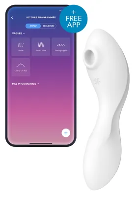 Stimulateur de clitoris connecté CURVY TRINITY 5+ Satisfyer Blanc