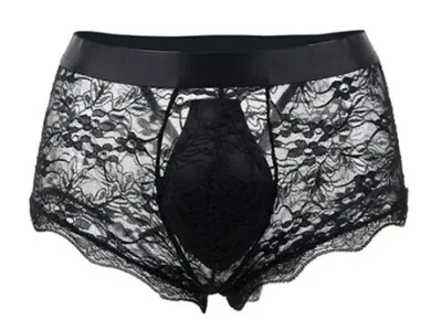 NoGenderWear Boxer ouvert en dentelle LACIEN Noire