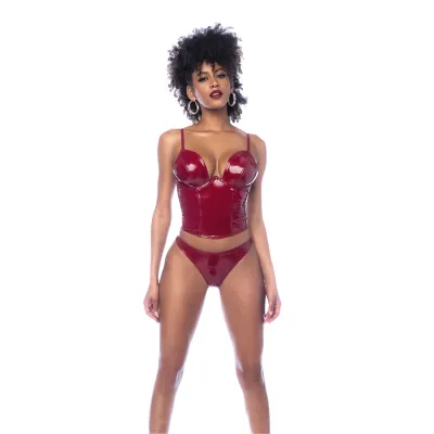 Mapalé Ensemble bustier 2 Pièces Rouge Brillant S