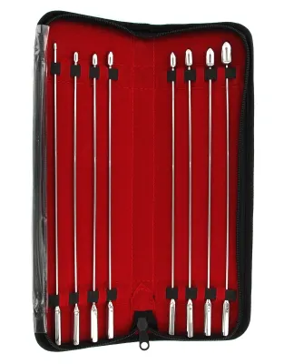 Kit de 8 Tiges d'urètre en métal ROSEBUD 24cm - Diamètres 4 à 12mm
