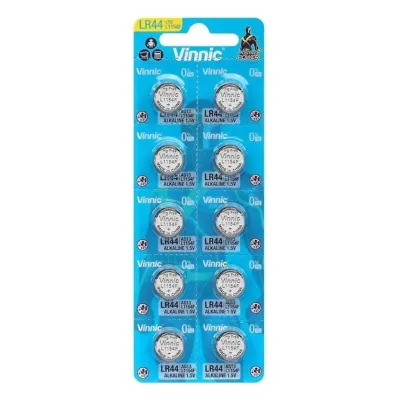 Piles Bouton Alcalines LR44 AG13 Lot de 10 - Vinnic