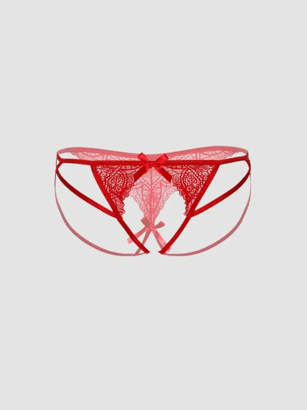 Culotte Ouverte Naomi Rouge