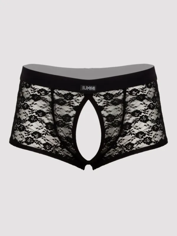Boxer ouvert dentelle noir L/XL