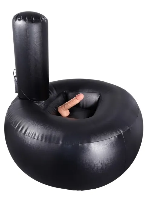 Coussin gonflable avec Gode LUST THRUSTER Noir