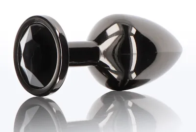Plug bijou anal DIAMOND JEWEL M 7 x 3.3cm Noir