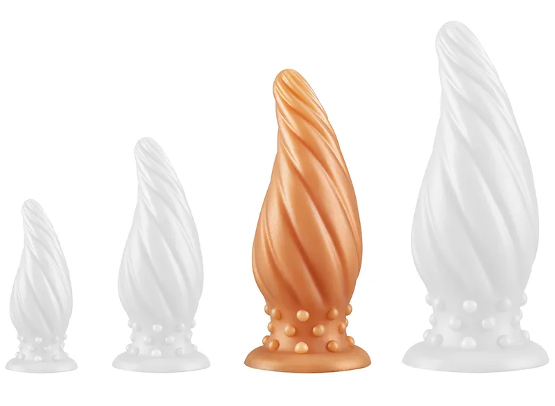 Plug Silicone SPIRAL PIK L 18.5 x 7.2cm Or