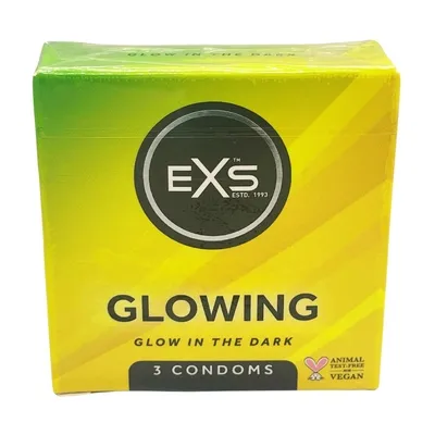 Préservatifs phosphorescents GLOWING x3