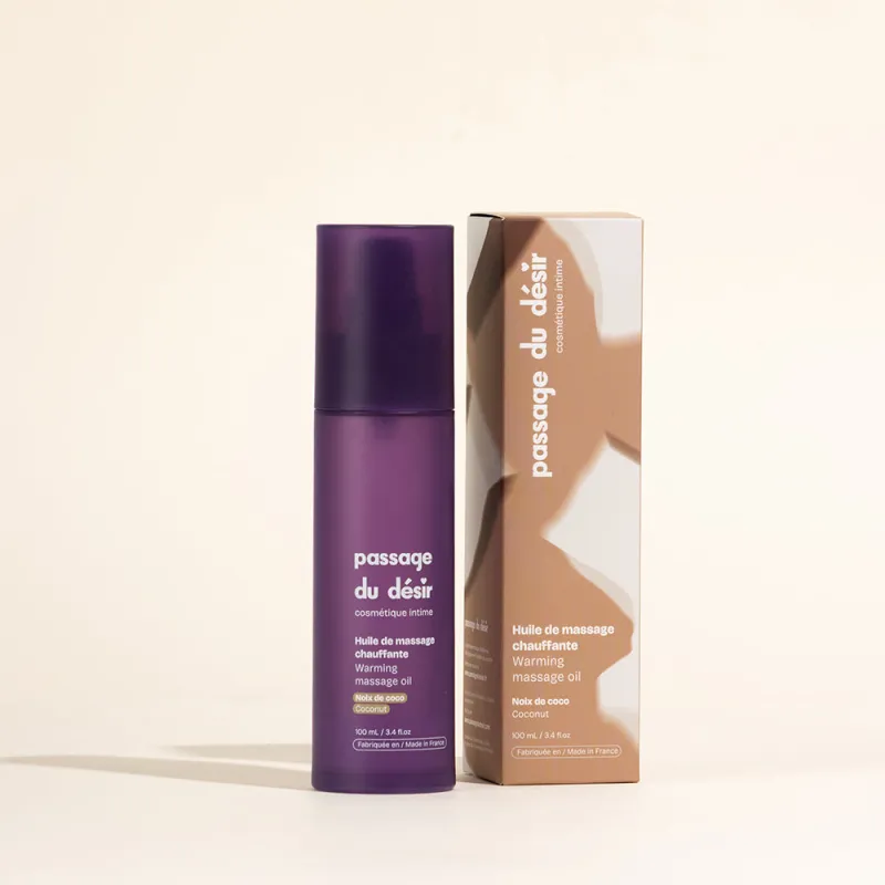 Huile de massage gourmande et chauffante -   Noix de coco