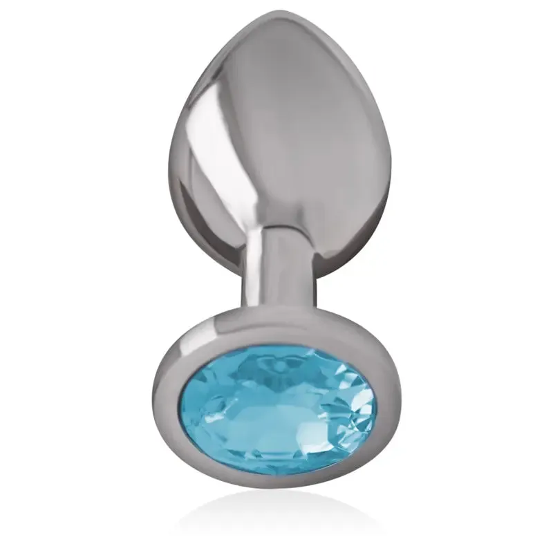 Plug Anal Métal Intense Cristal Bleu Taille M - Intense