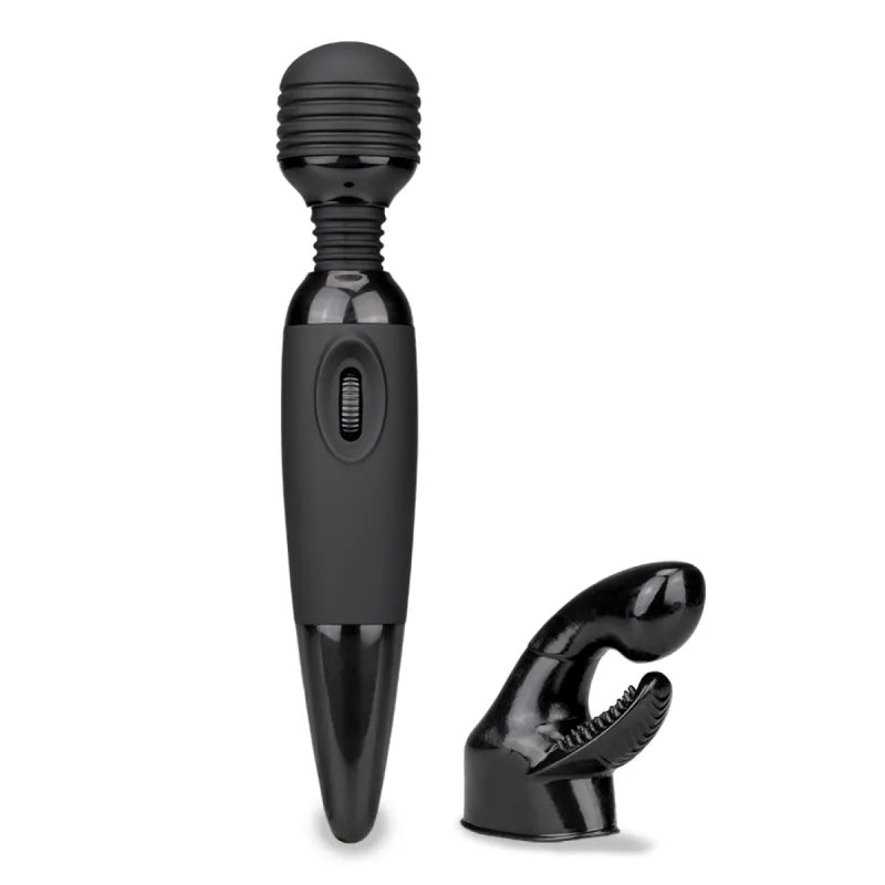 Vibromasseur Fantasy Wand black 2 embouts