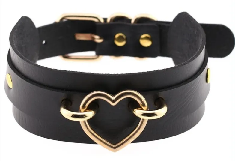 Collier Fantaisie GOLDEN HEART Noir