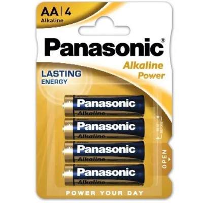 Piles alcalines AA LR6 bronze pack de 4 - Panasonic